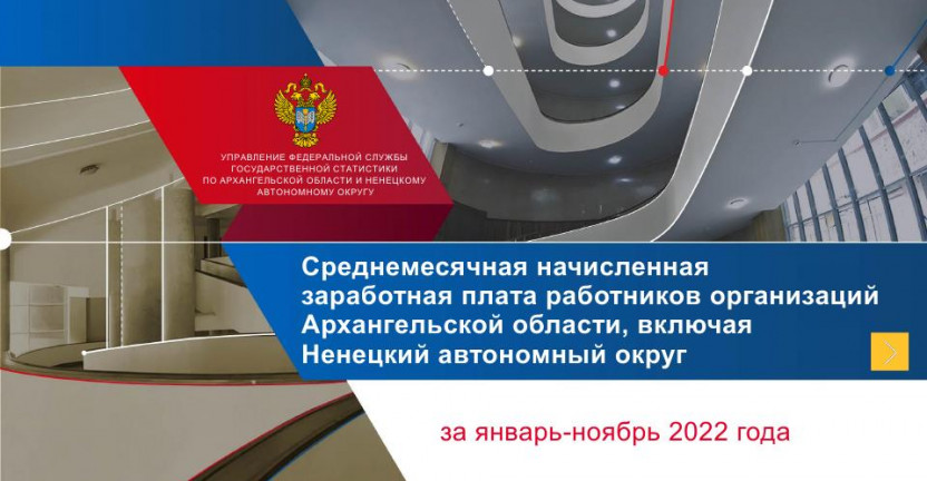 Среднемесячная начисленная заработная плата работников организаций за январь-ноябрь 2022 года